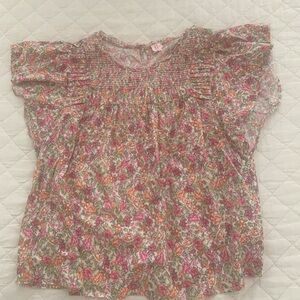 Summer short sleeve print top